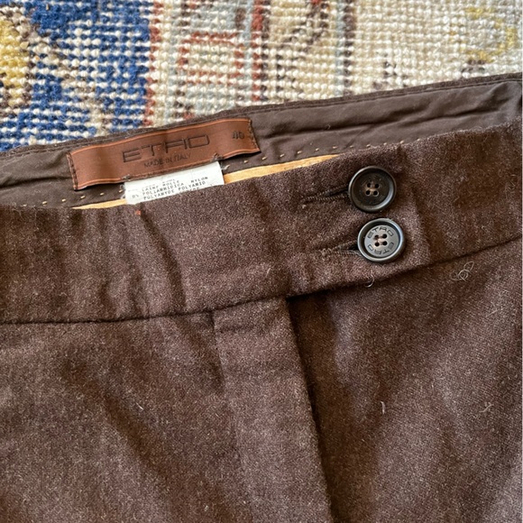 Etro Wide Leg Wool Trousers - Picture 2 of 4